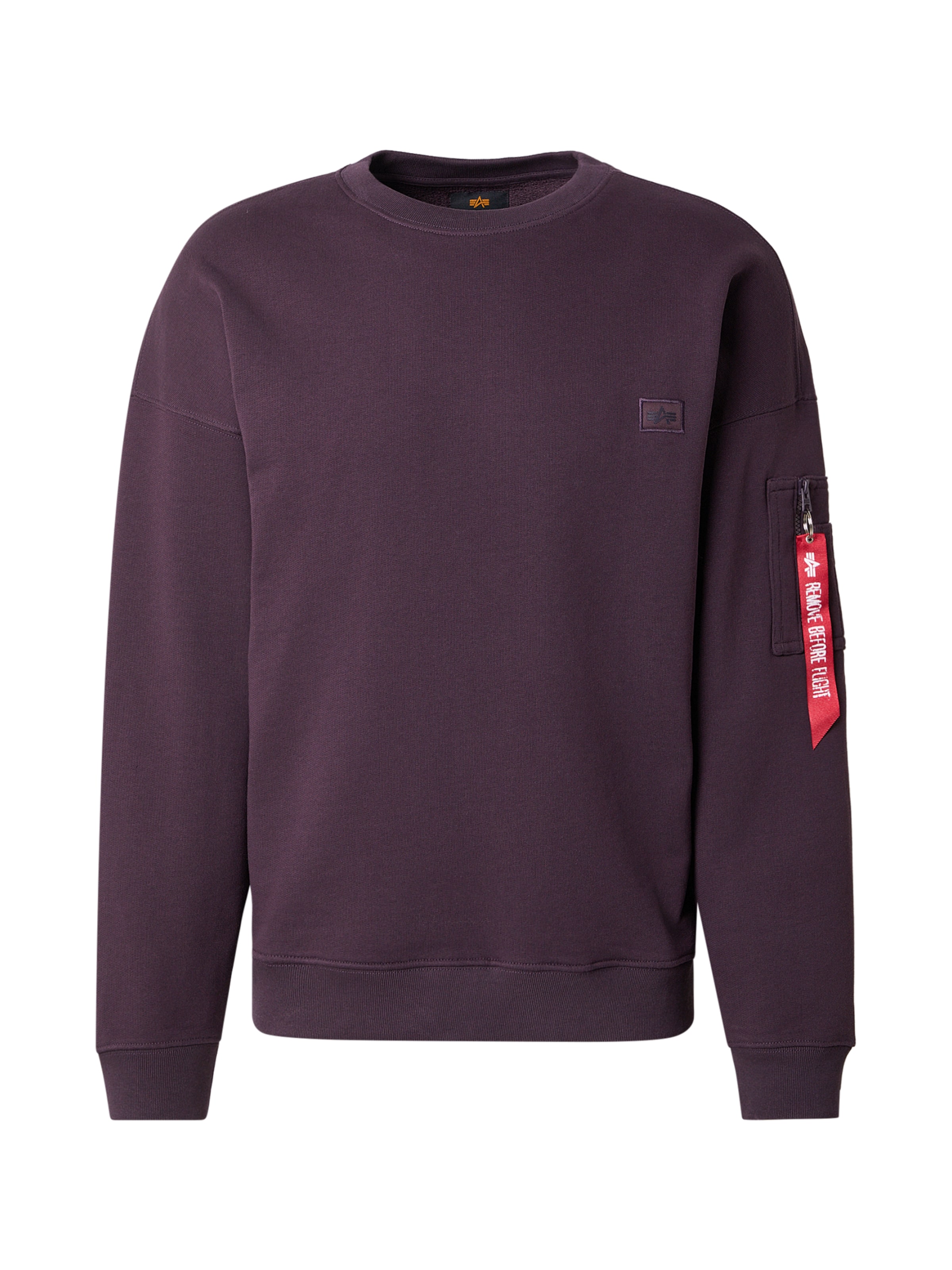 ALPHA INDUSTRIES Sweatshirt 'Essentials' in Lila: Vorderseite