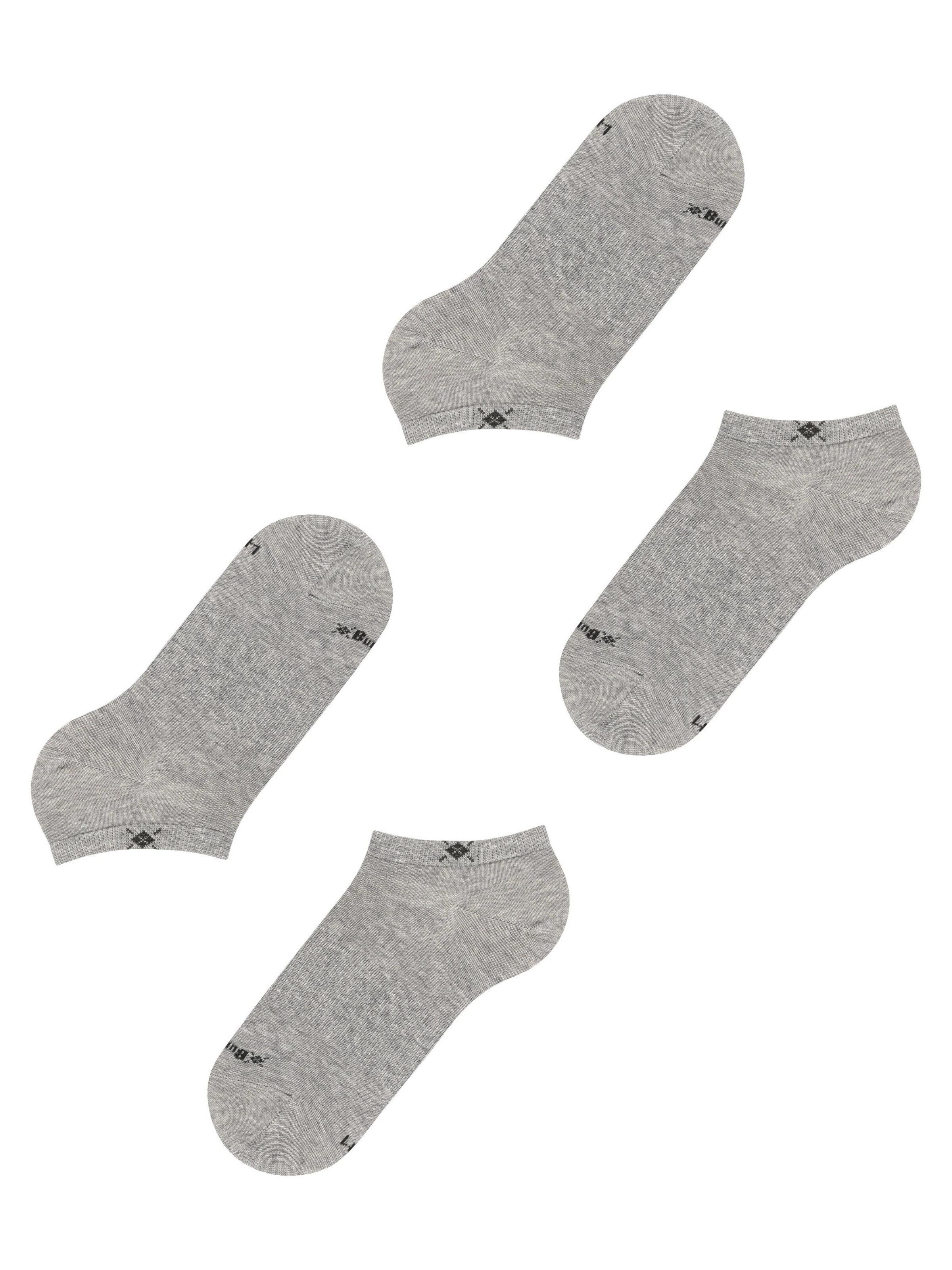 BURLINGTON Ankle Socks 'Everyday 2-Pack' in Grey
