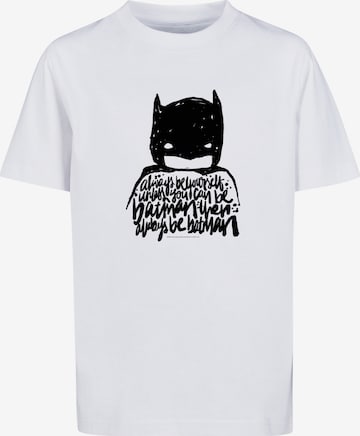 F4NT4STIC Shirt 'DC Comics Batman Always Be Yourself' in Wit: voorkant