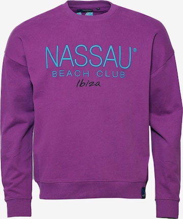 NASSAU Beach Club Sweatshirt in Purple: front