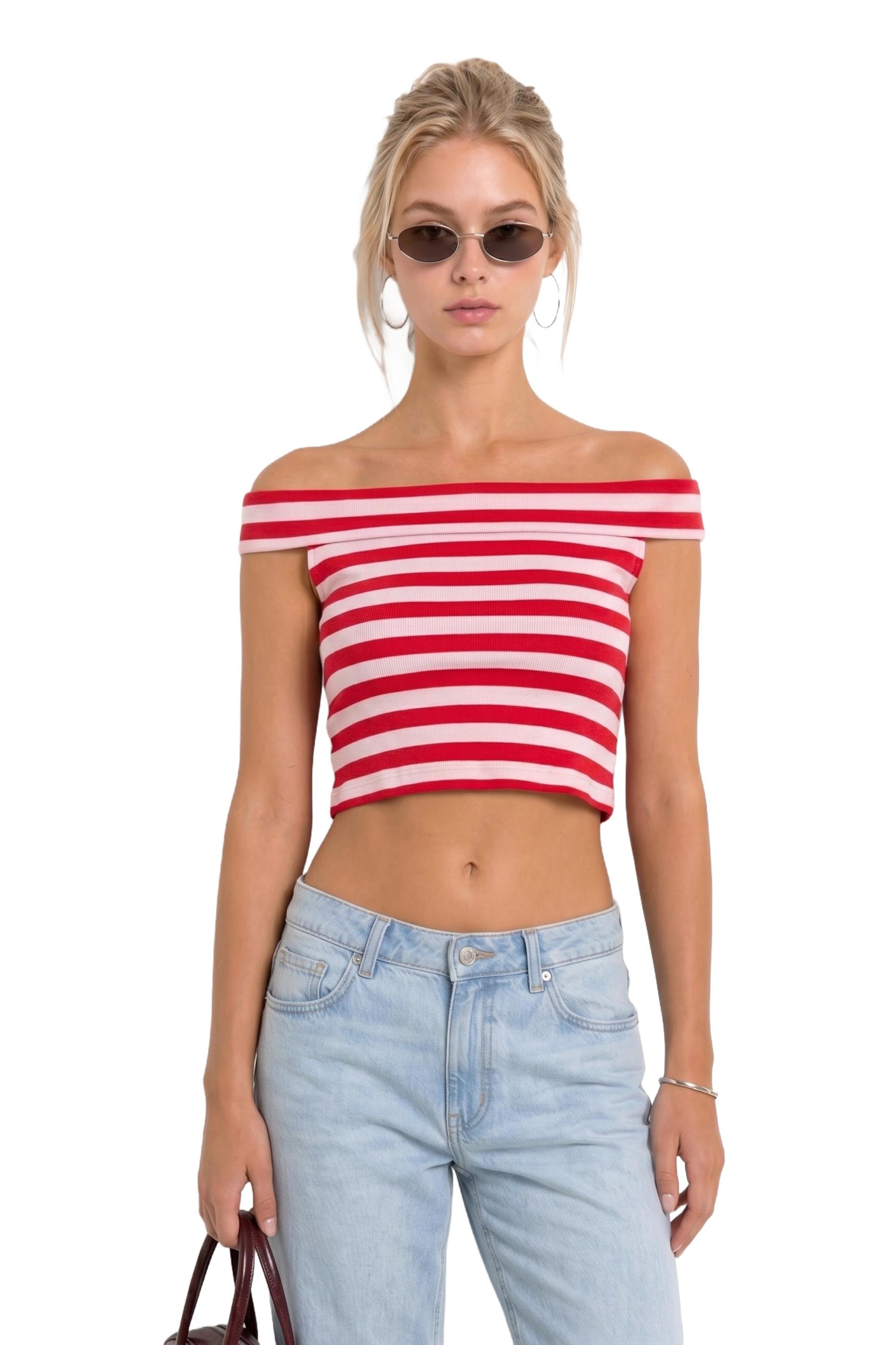Alexa Dash Top in Rood: voorkant