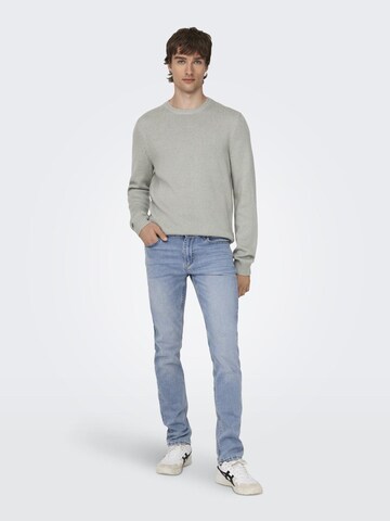 Coupe slim Jean 'Loom' Only & Sons en bleu