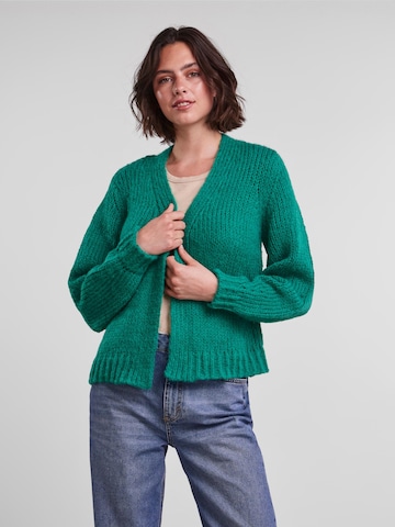 PIECES Knit Cardigan 'Carman' in Green: front