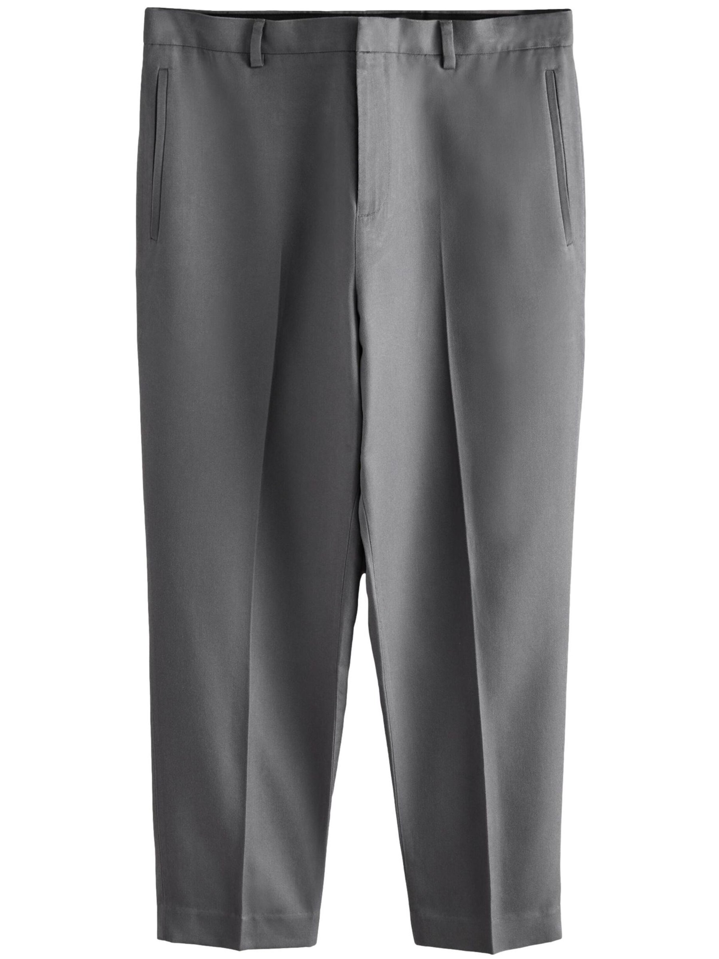 Next Trousers with creases in Grey: front