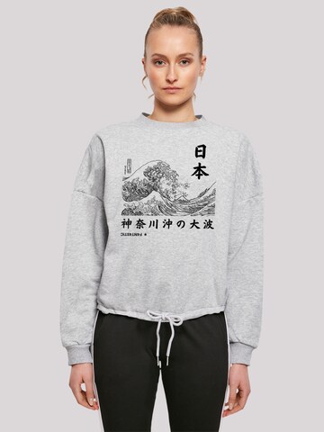 F4NT4STIC Sweatshirt 'Kanagawa' in Grijs: voorkant