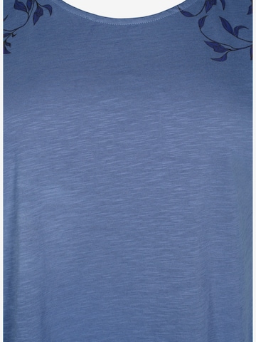 Zizzi Shirt 'Dan' in Blau