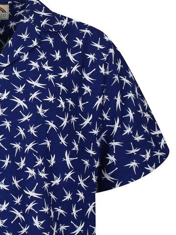 Paradise Found Regular fit Button Up Shirt 'Tom Selleck Dragonfly' in Blue