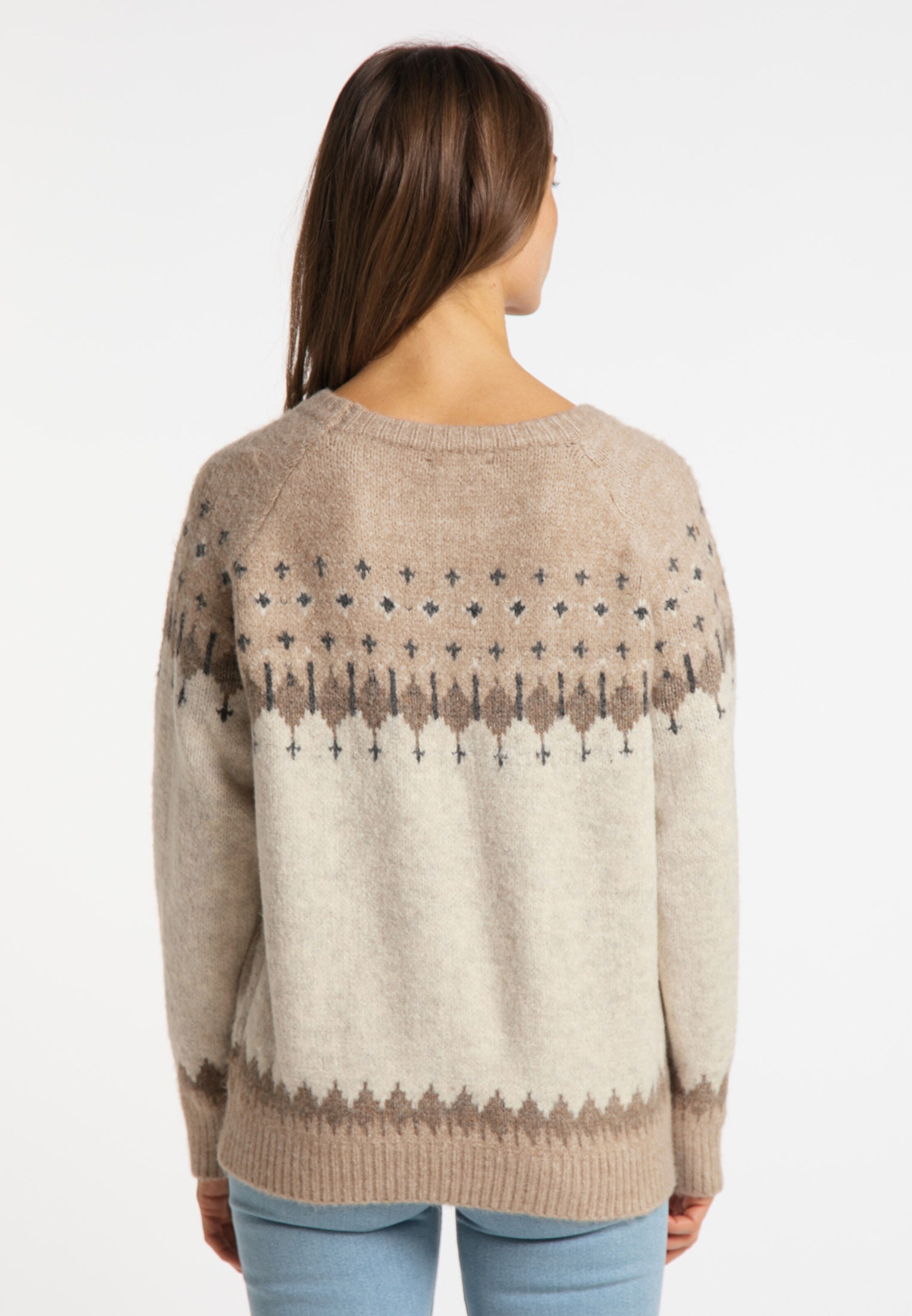 Frauen Pullover & Strick usha BLUE LABEL Pullover in Beige, Dunkelbeige - WN57677 Frauen Pullover & Strick usha BLUE LABEL Pullover in Beige, Dunkelbeige - WN57677