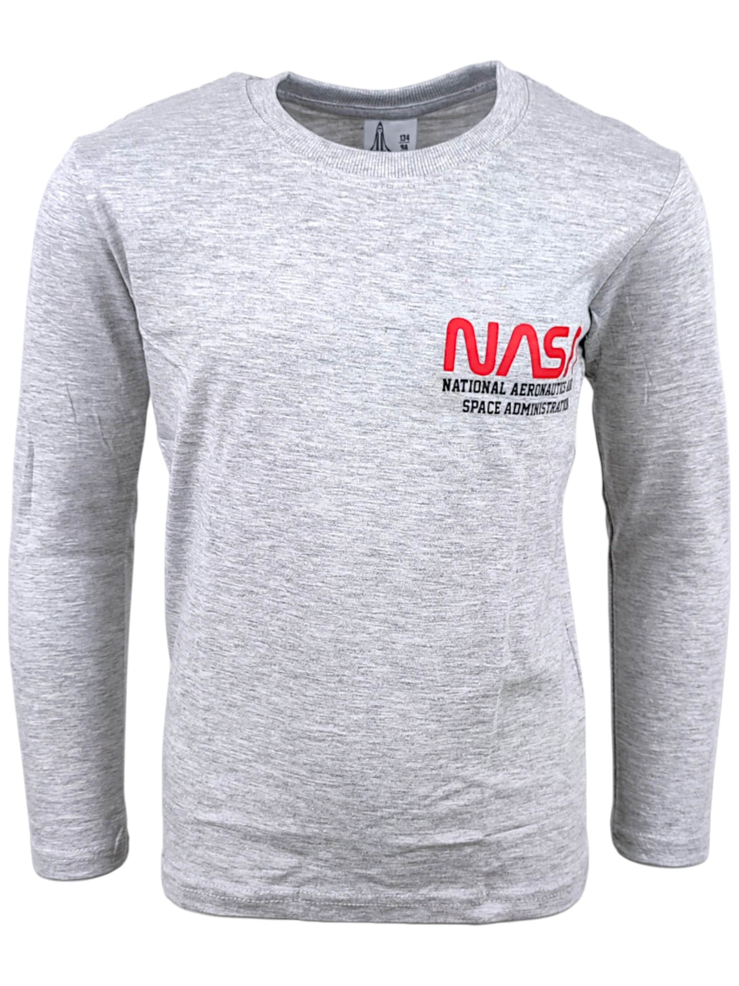 NASA Shirt 'NASA'‌ in Grau: Vorderseite