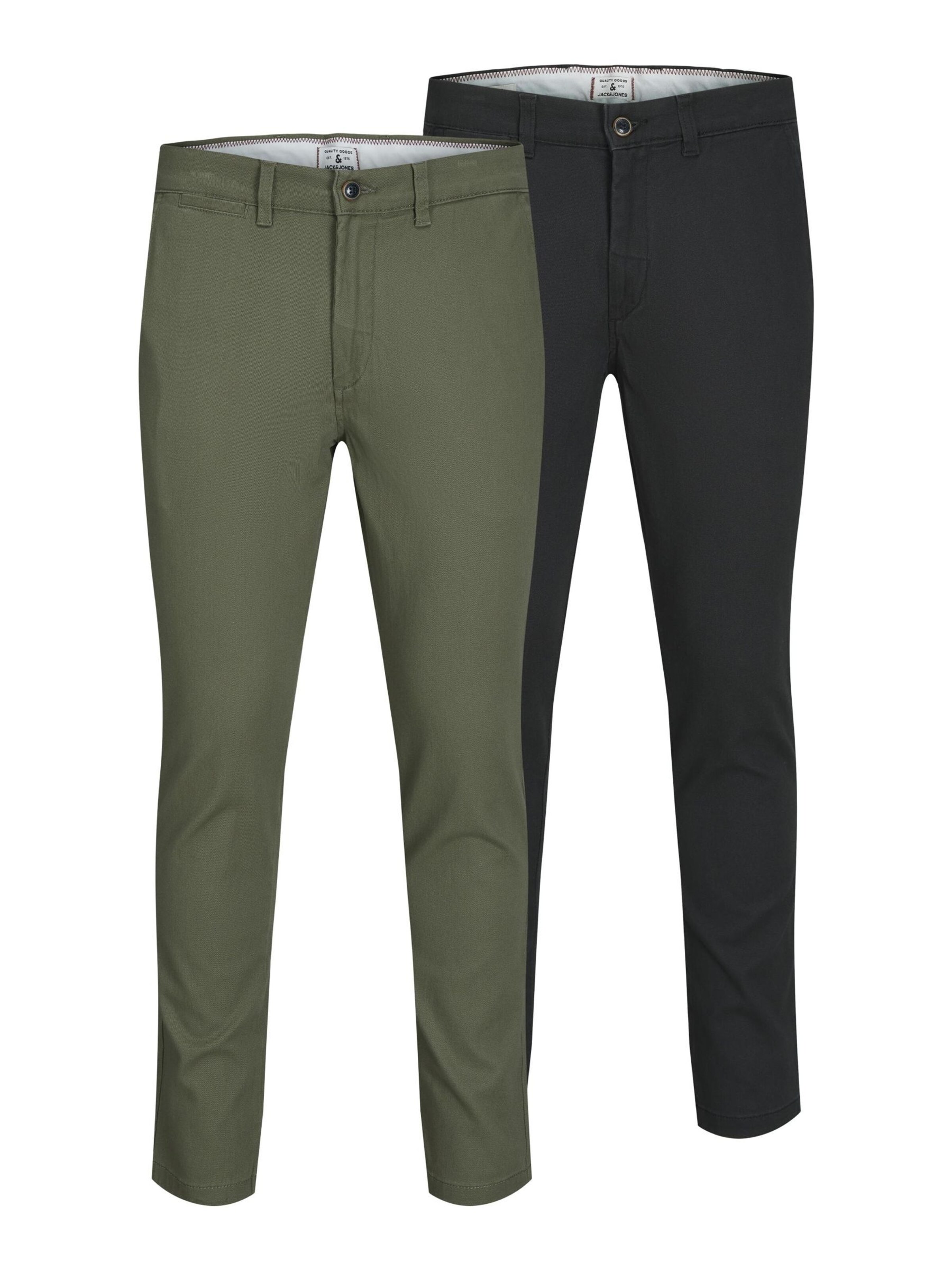 JACK & JONES Слим Брюки-чинос 'Macro Dave' в Зеленый: спереди