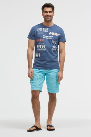 CAMP DAVID Regular Cargoshorts mit Klappentaschen und Tapes in Blau