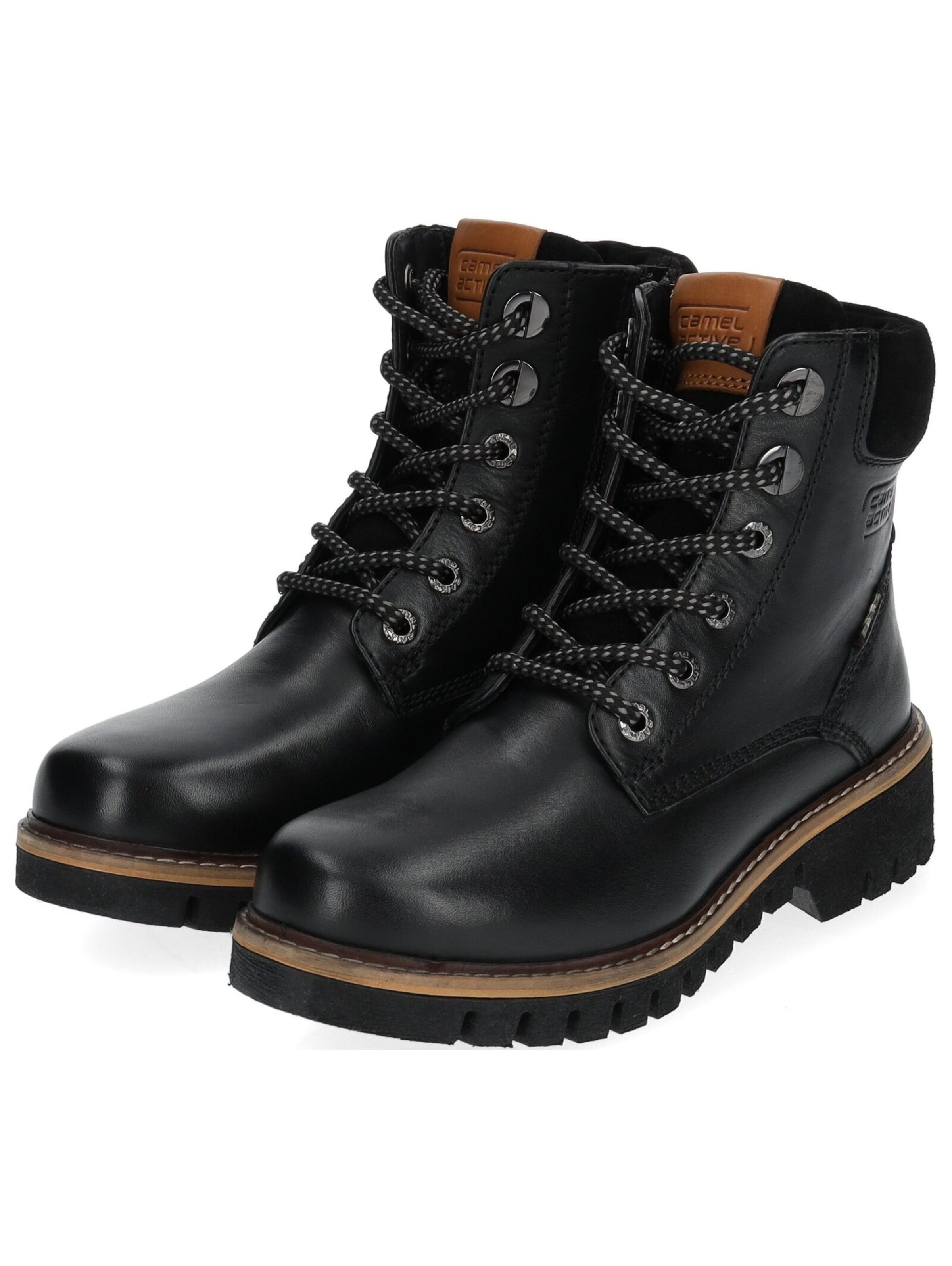 CAMEL ACTIVE Lace-Up Ankle Boots in Black