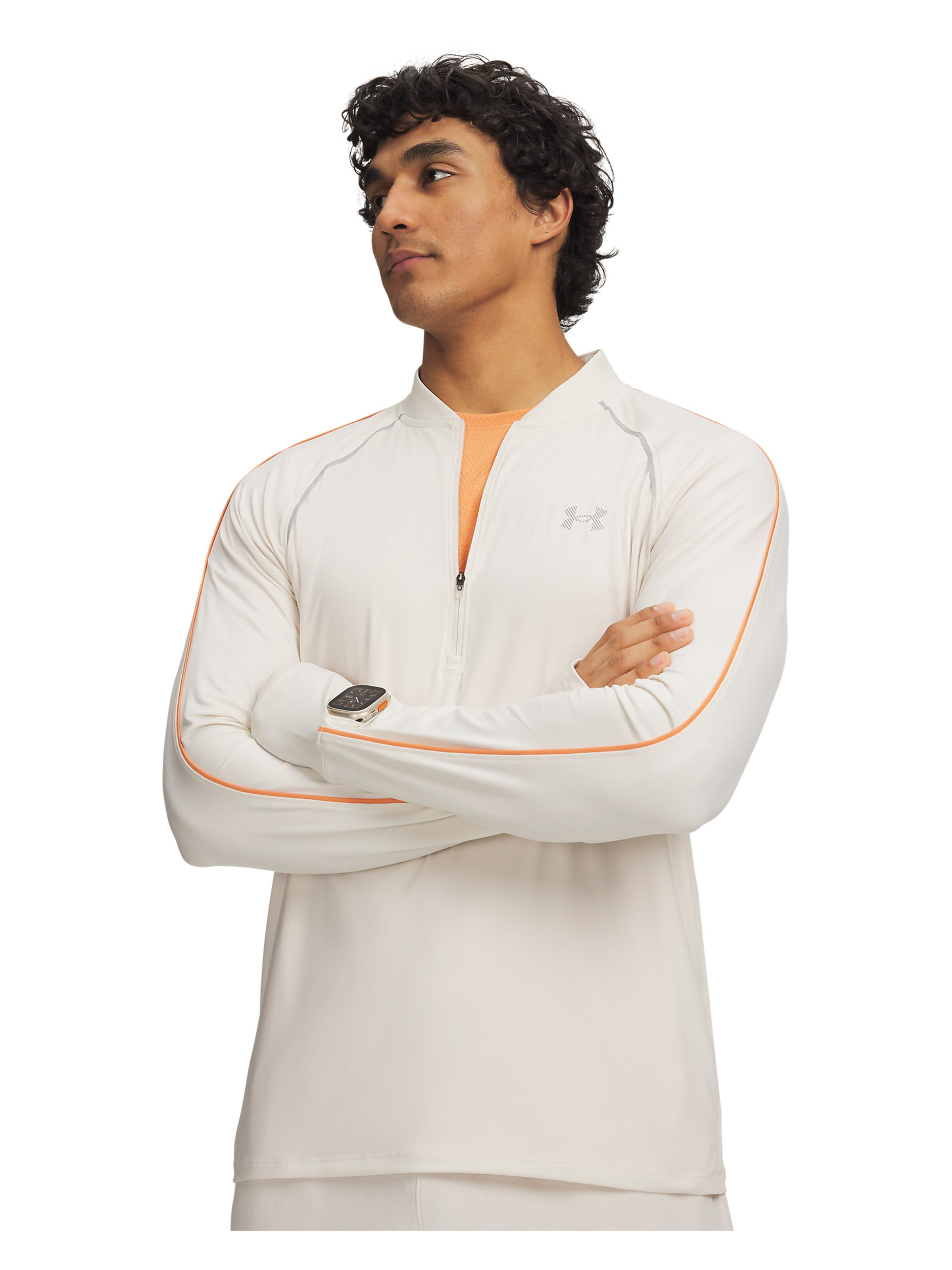 UNDER ARMOUR Sports sweatshirt 'Velociti' in Grey: front
