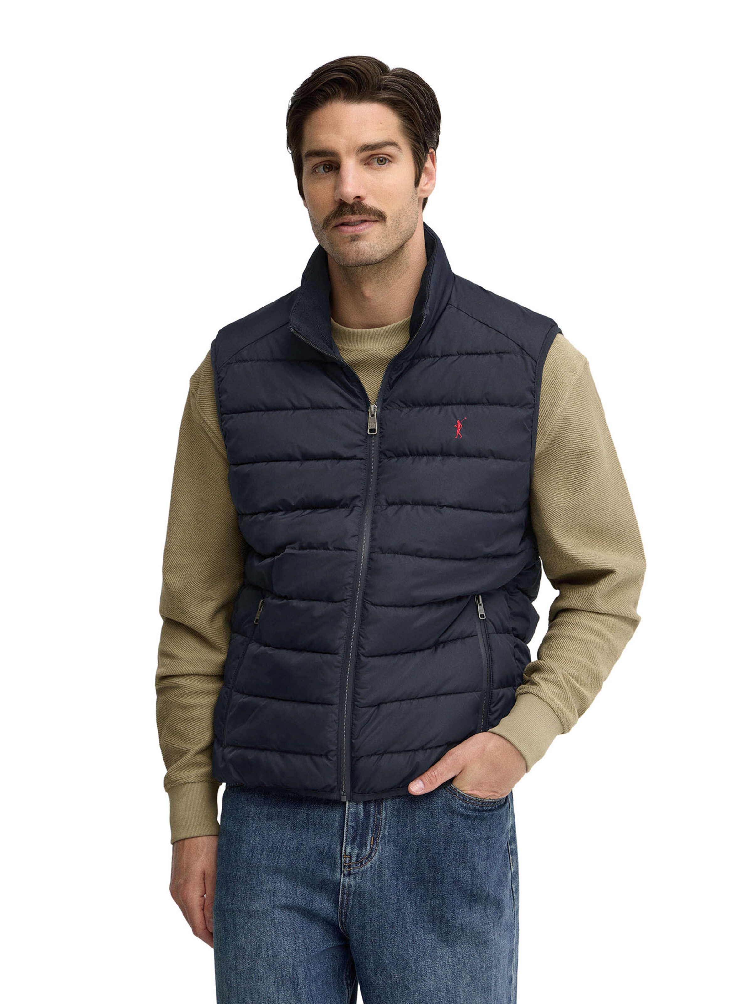 Polo Club Vest in Blue: front