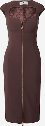 Robe Elisabetta Franchi en marron : devant