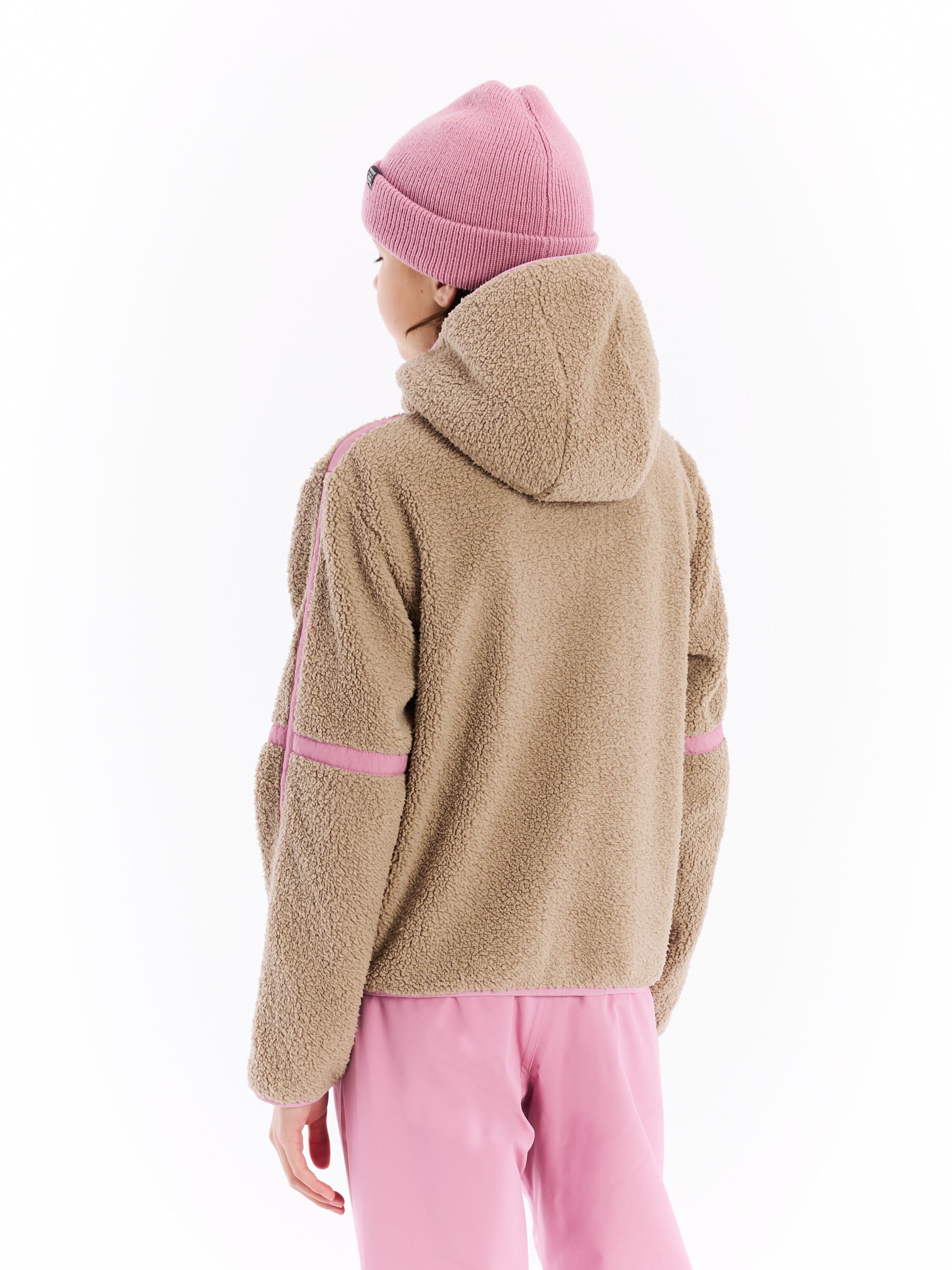PROTEST Fleece jas 'PRTJaggy JR' in Bruin
