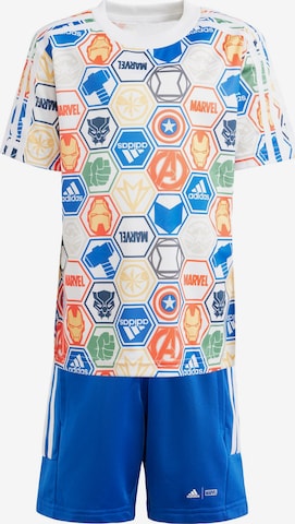 ADIDAS SPORTSWEAR Trainingspak 'Adidas x Marvel Avengers' in Blauw: voorkant