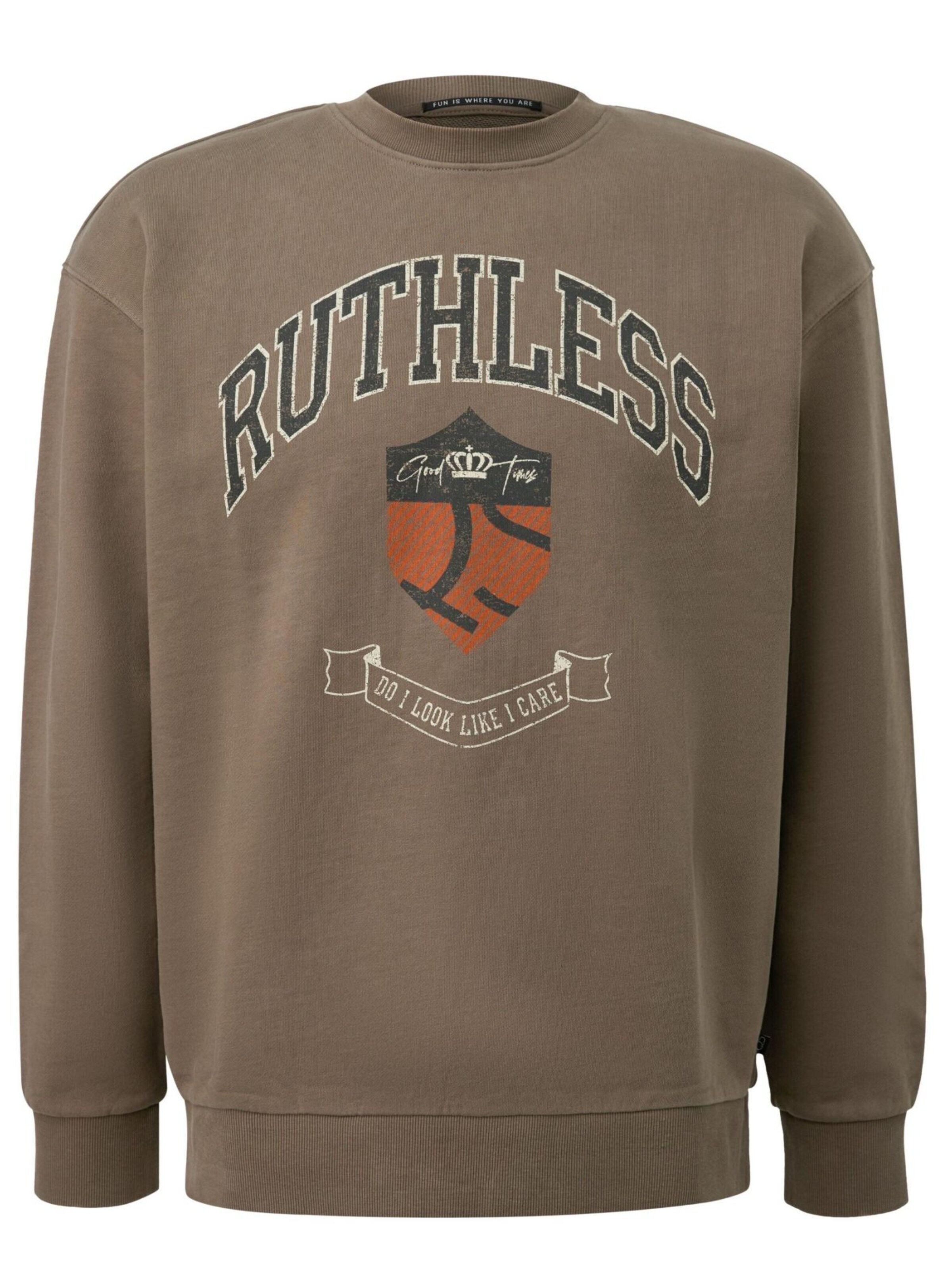 QS Sweatshirt in Brown: front