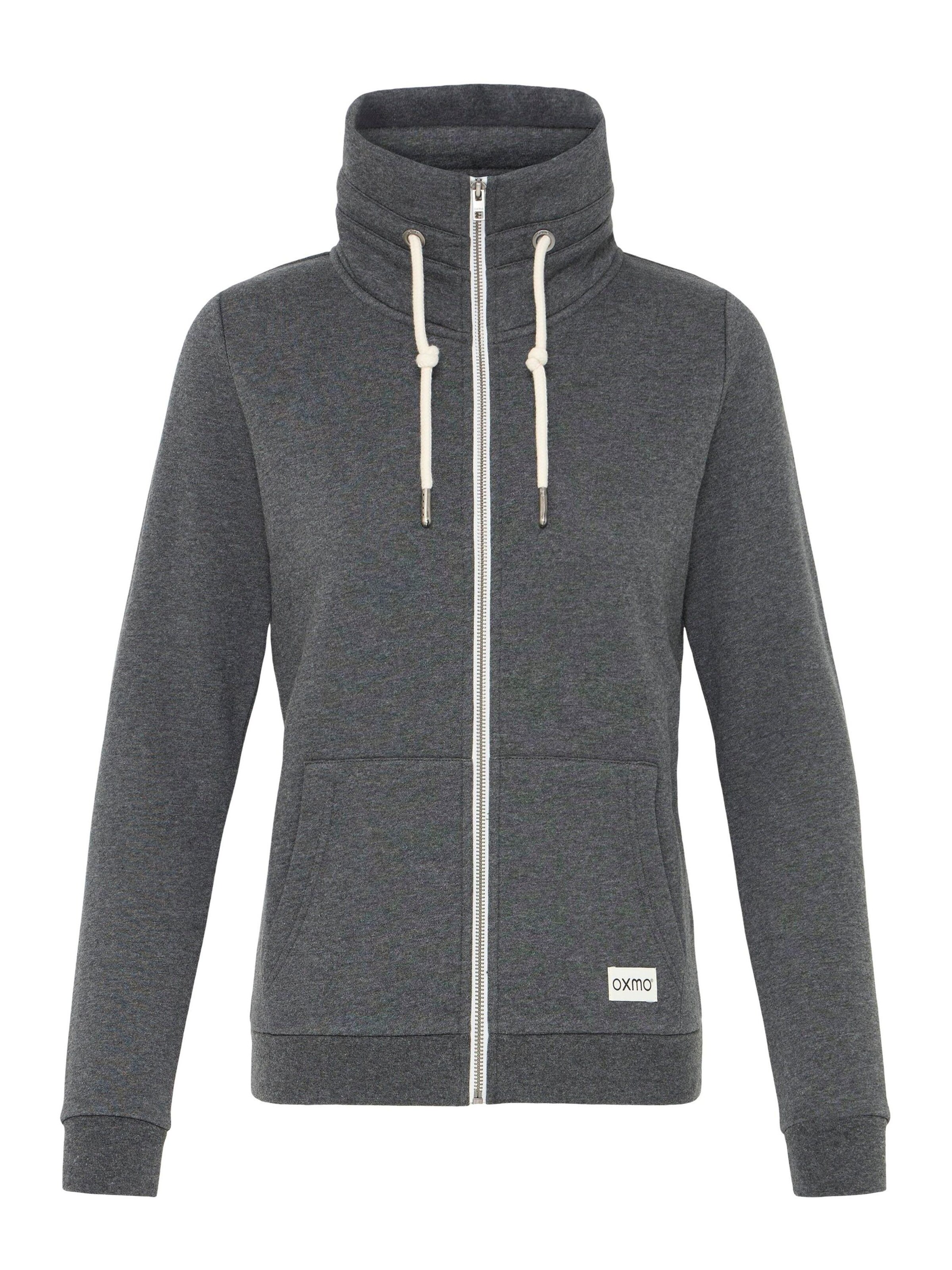 Oxmo Sweatjacke ' OXBITTA SWEAT ' in dunkelgrau, Produktansicht