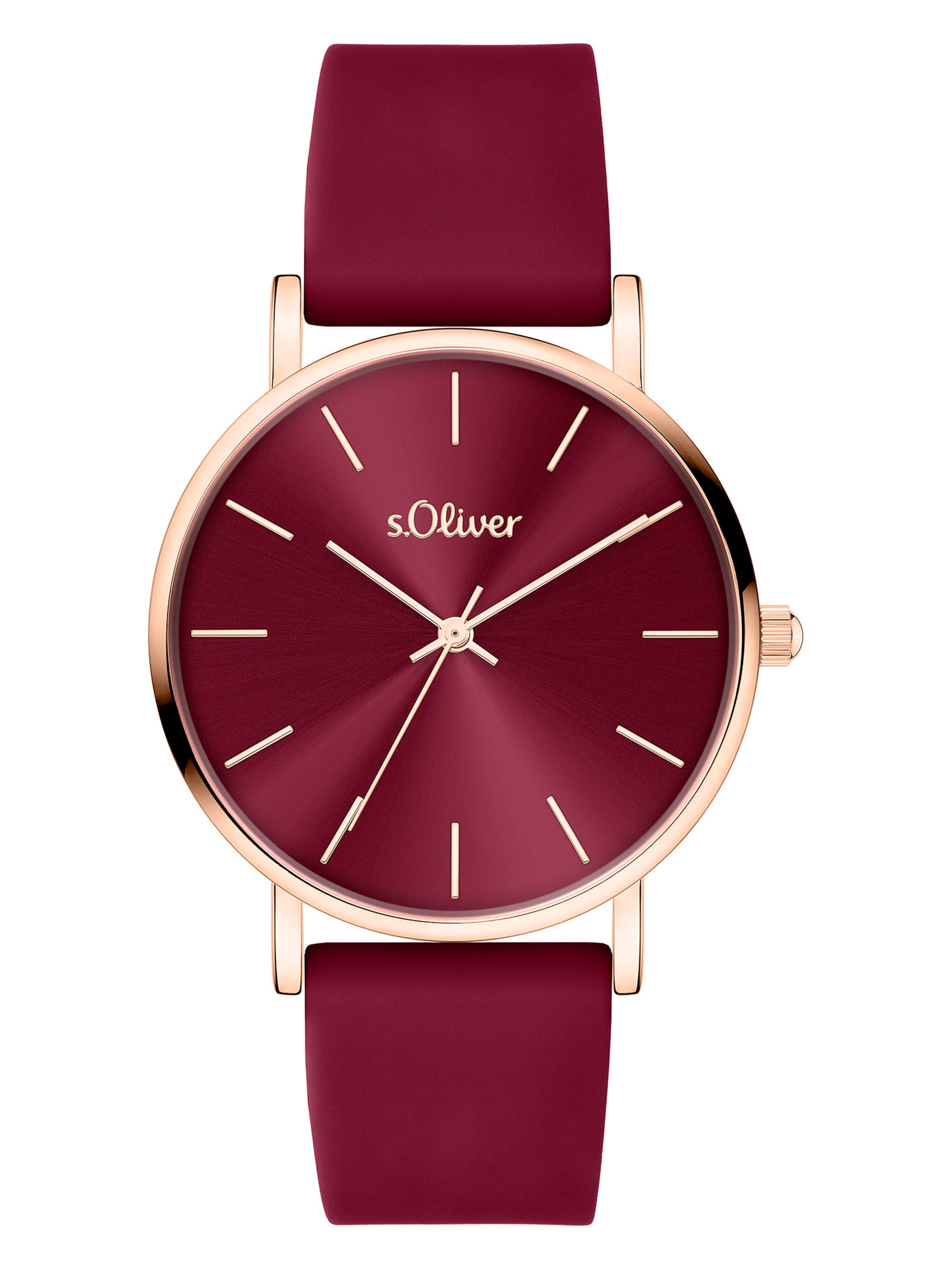 s.Oliver Analog Watch in Red: front