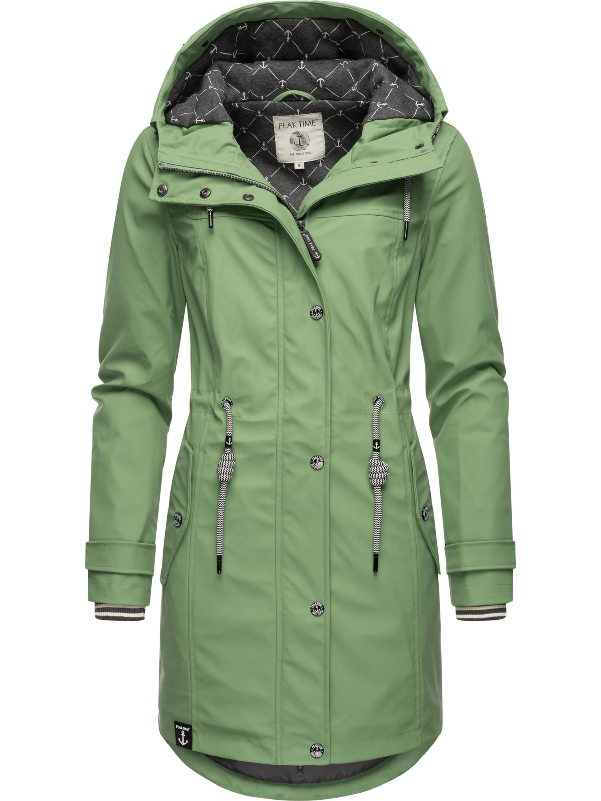 Peak Time Functionele mantel &#x27;L60042&#x27; in Groen: voorkant