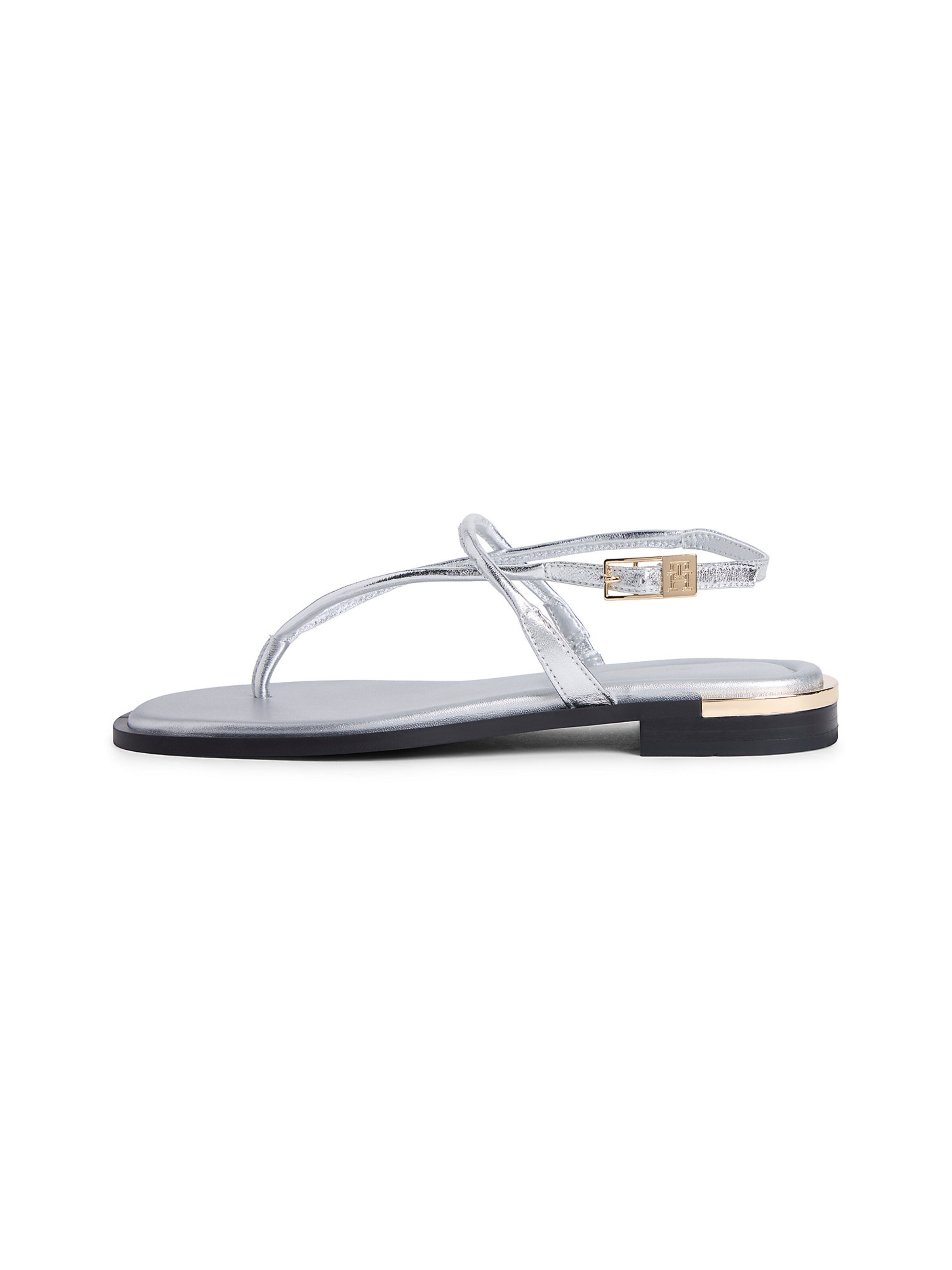 TOMMY HILFIGER T-bar sandals in Silver: front