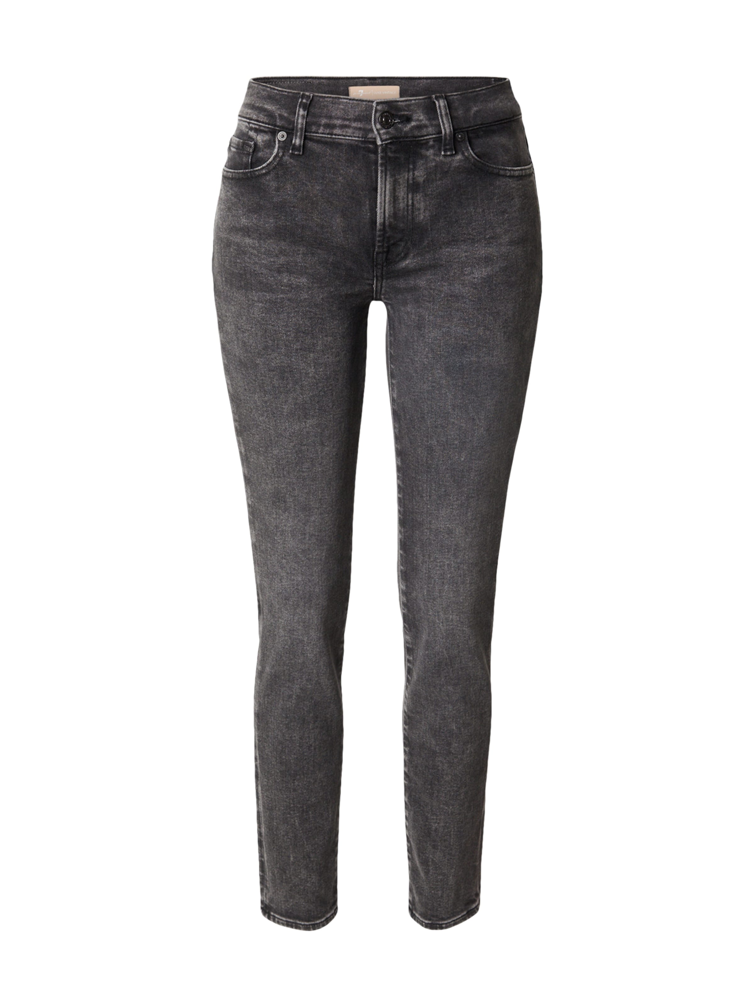Slimfit Jeans 'ROXANNE' di 7 for all mankind in nero: frontale
