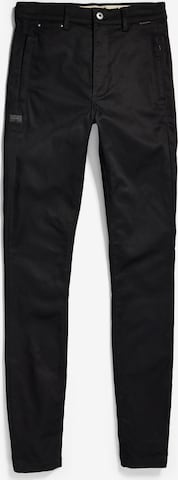 Skinny Pantalon chino G-Star RAW en noir : devant