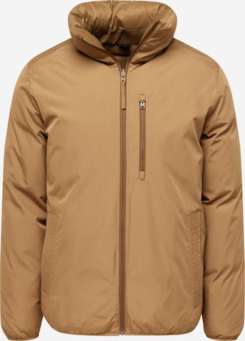 HOLLISTER Prehodna jakna | rjava barva: sprednja stran