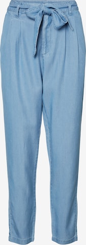 VERO MODA - Tapered Pantalón plisado 'MIA' en azul: frente