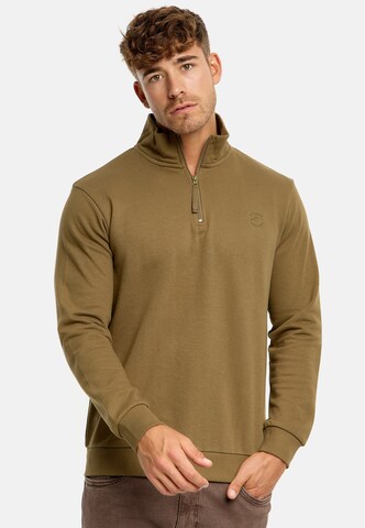 INDICODE JEANS Sweatshirt 'Brandt' in Green: front