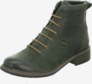 JOSEF SEIBEL Lace-Up Ankle Boots 'Selena' in Green: front