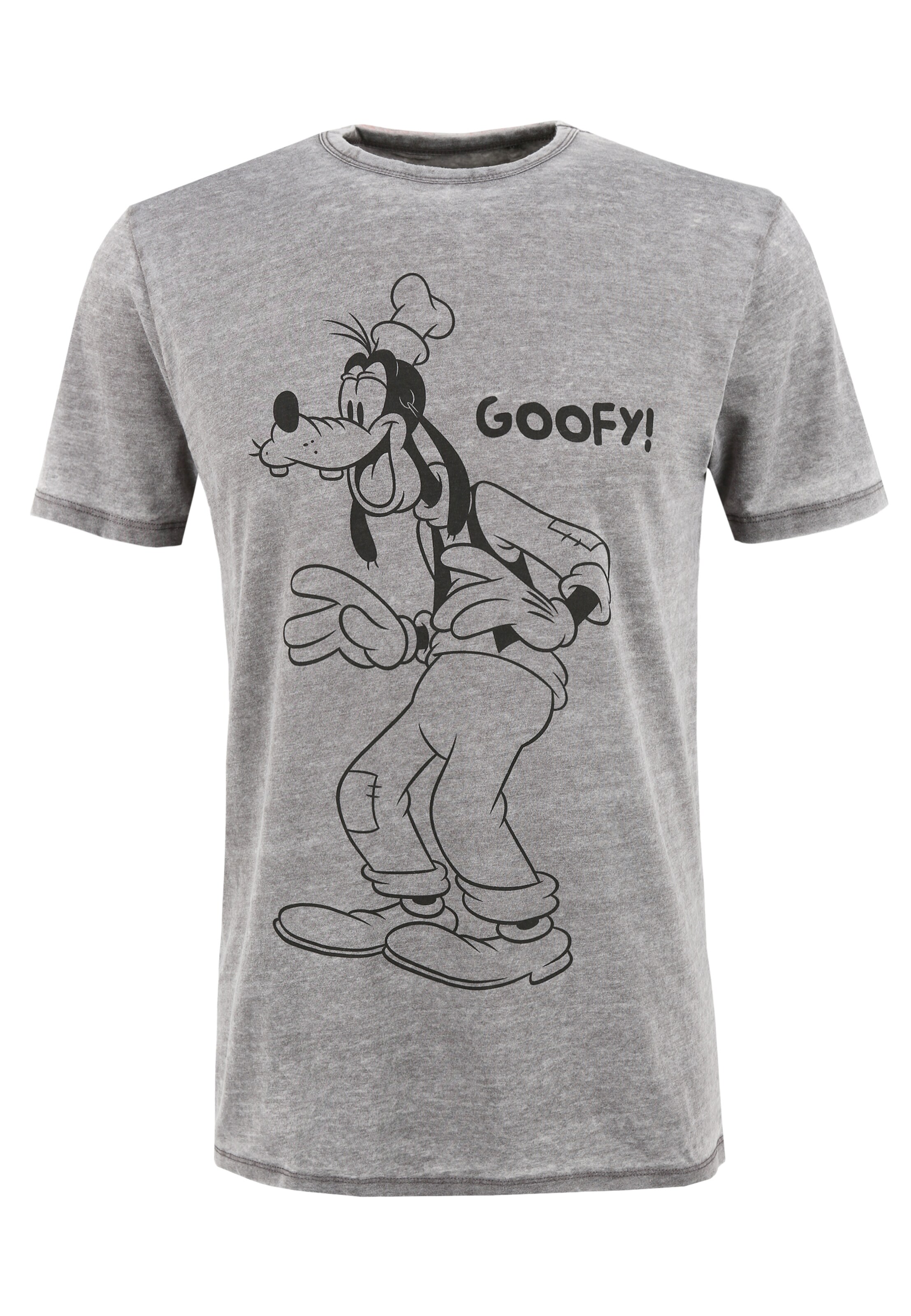 Recovered T-Shirt 'Disney Goofy Vintage Pose' in Grau: Vorderseite