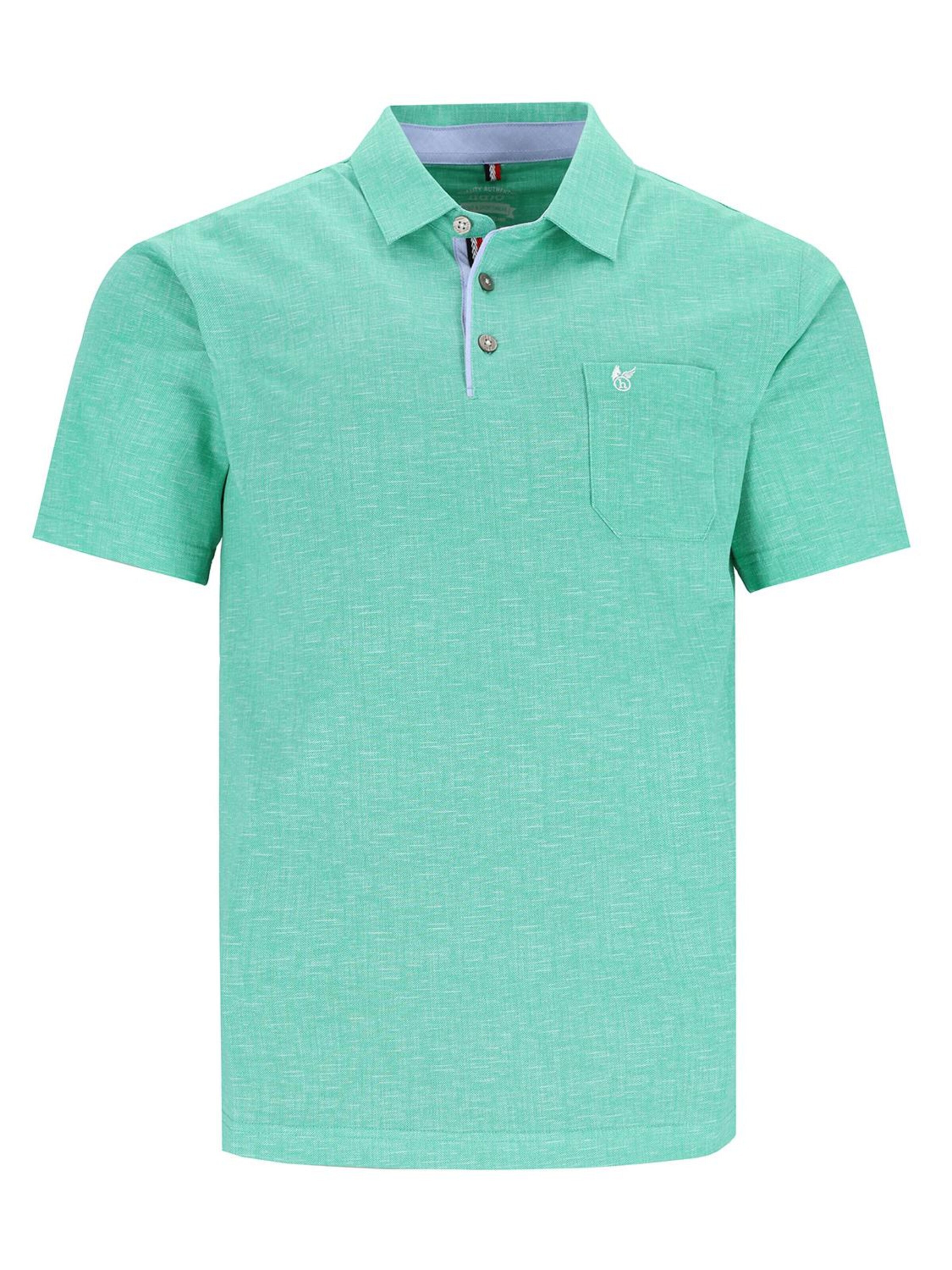 HAJO Shirt 'Poloshirt allover bedruckt in stay fresh Qualität'‌‌‌‌‌‌ in Grün: Vorderseite