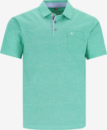 HAJO Shirt 'Poloshirt allover bedruckt in stay fresh Qualität' in Grün: Vorderseite