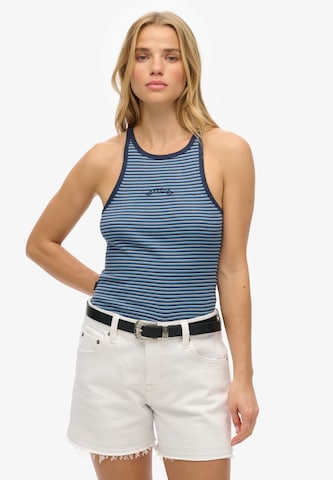 Superdry Top 'Essential' in Blauw: voorkant