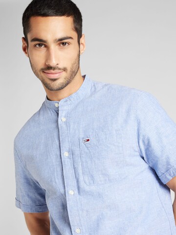 Tommy Jeans - Regular Fit Camisa 'MAO' em azul