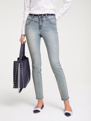 heine Skinny Jeans 'Aleria' in Blauw: voorkant