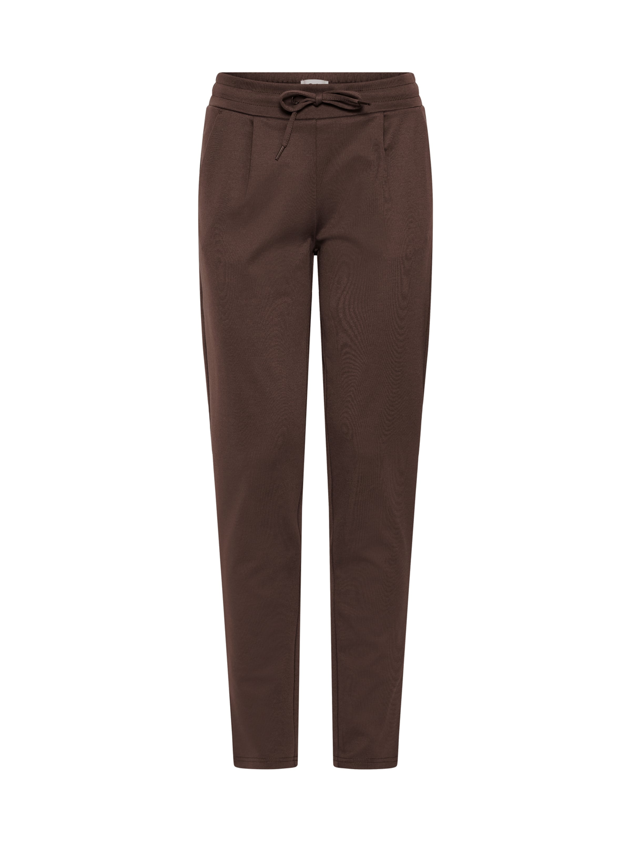 ICHI Pleat-front trousers 'IHKATE' in Brown: front