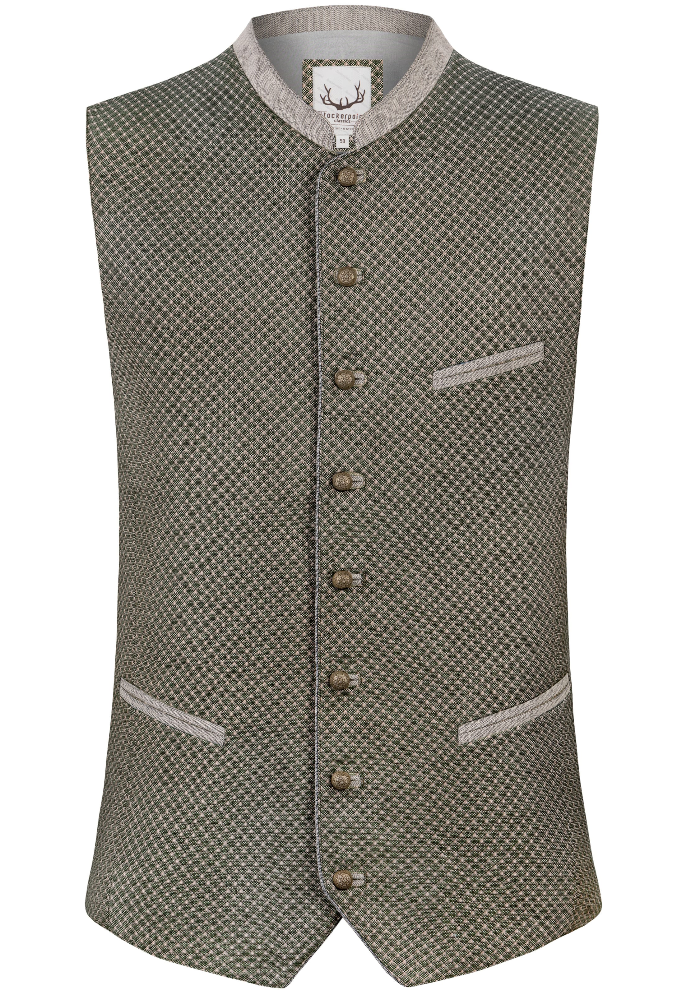 STOCKERPOINT Trachtenweste 'Markus' in Grün: Vorderseite