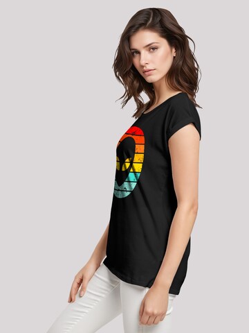F4NT4STIC Shirt 'Alien Retro Sonnenuntergang' in Zwart