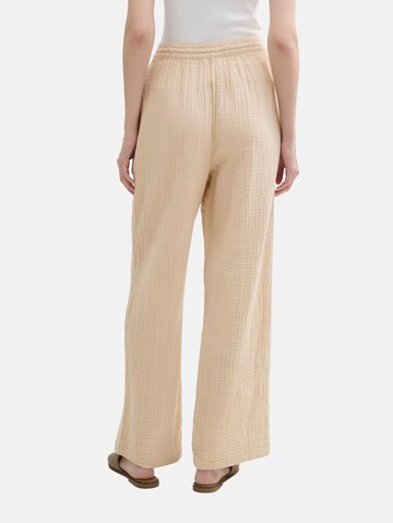TOM TAILOR DENIM Wide leg Broek in Beige