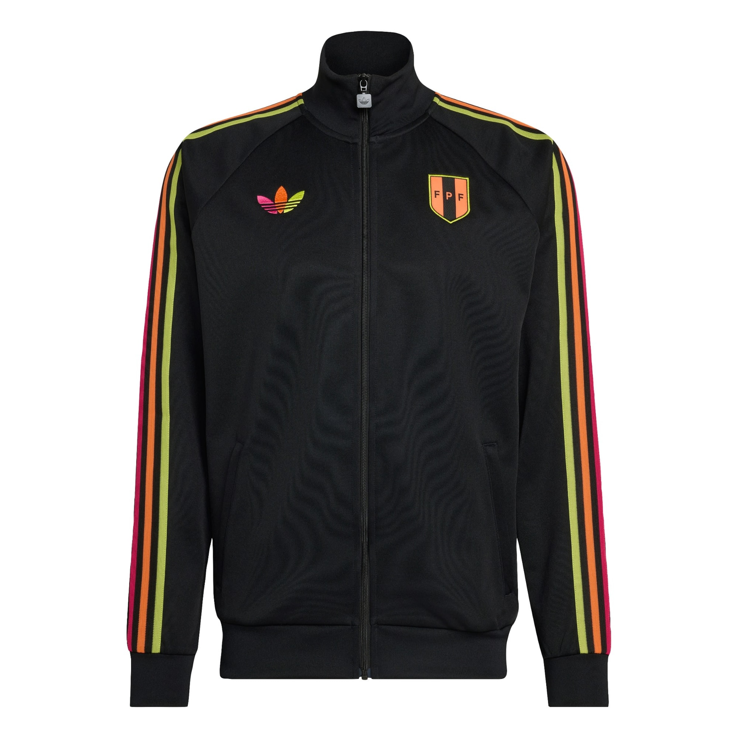 ADIDAS PERFORMANCE Athletic Zip-Up Hoodie 'Peru' in Limone / Orange / Pink / Black, Item view