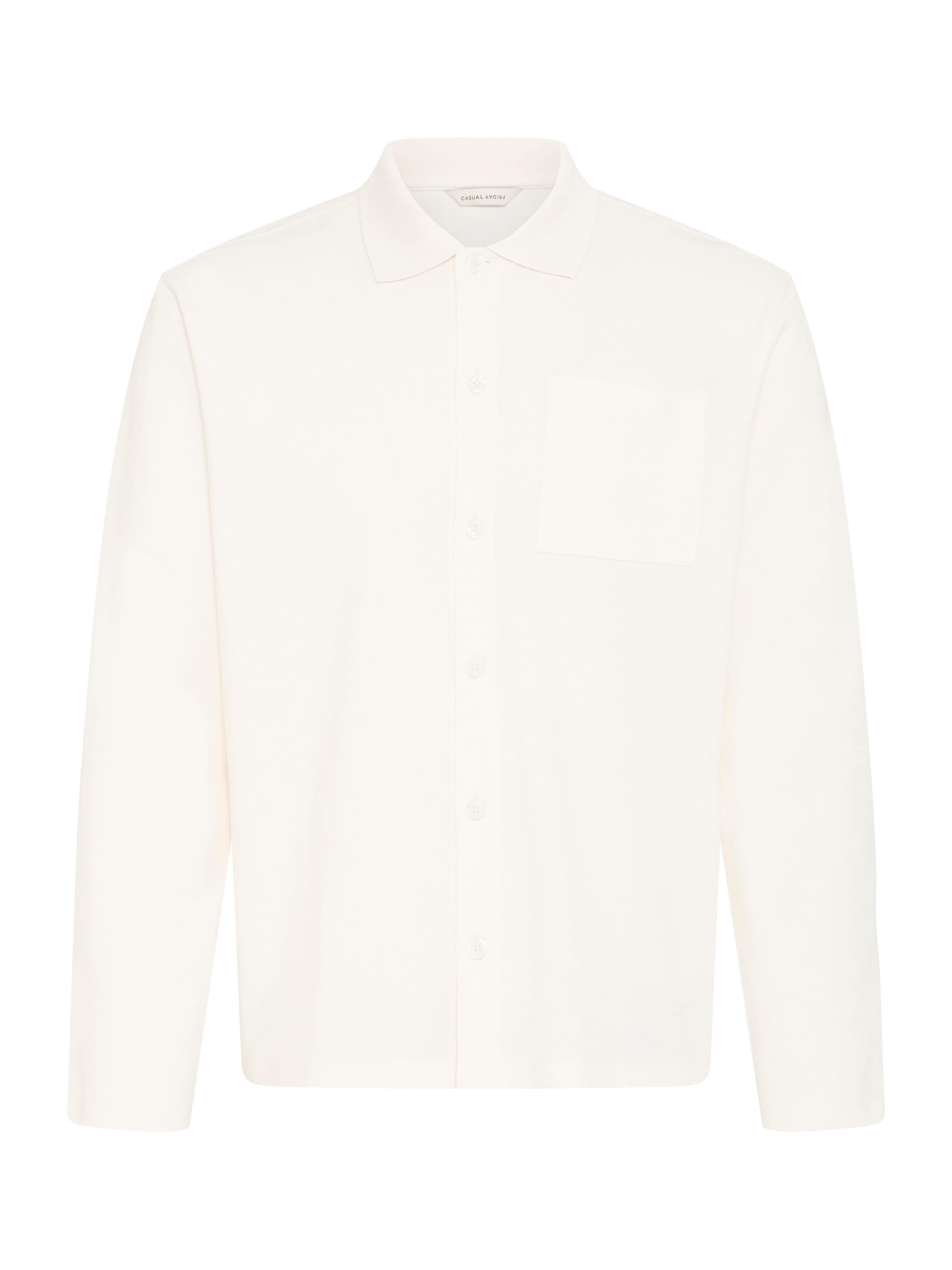 balts Casual Friday Standarta piegriezums Adīta jaka 'CFEDSTROM': no priekšpuses