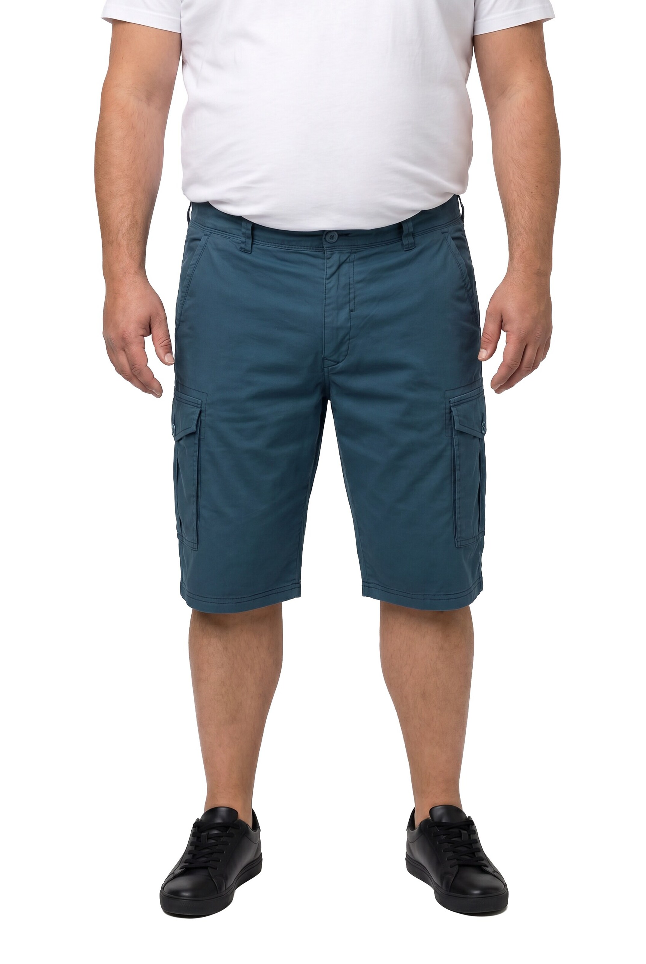 Men Plus Loosefit Shorts in Blau: Vorderseite