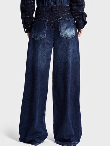 IT'S BASIC Wide leg Jeans 'Palazzo Mid Rise Jeans' in Blauw