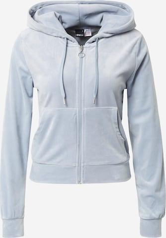 Gina Tricot Zip-Up Hoodie 'Melinda' in Blue: front