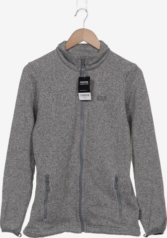 JACK WOLFSKIN Sweatshirt & Zip-Up Hoodie in S in Grey: front