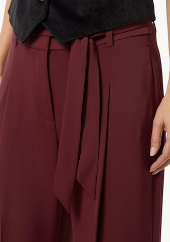 COMMA Wide leg Pleated Pants in Red