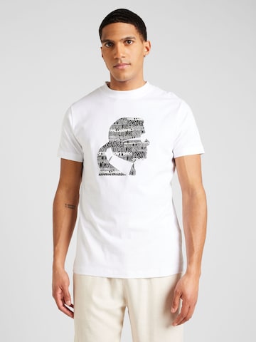 T-Shirt Karl Lagerfeld en blanc : devant